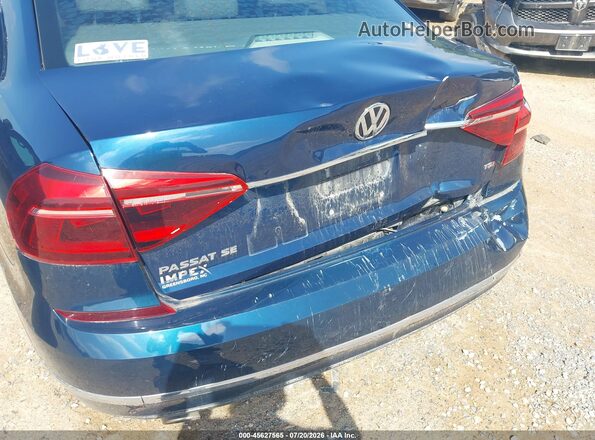 1VWBA7A35JC004226 2018 VOLKSWAGEN PASSAT Blue Front view