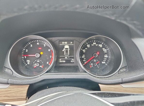 1VWBA7A35JC031488 2018 VOLKSWAGEN PASSAT White Instrument cluster view