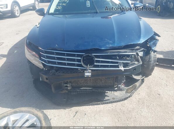 1VWBA7A36JC013548 2018 VOLKSWAGEN PASSAT Blue Vista tres cuartos delantera izquierda