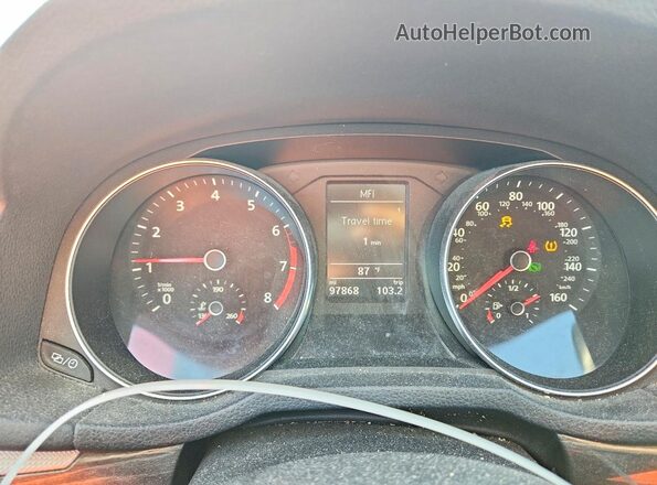 1VWBS7A36GC038469 2016 VOLKSWAGEN PASSAT Silver Instrument cluster view