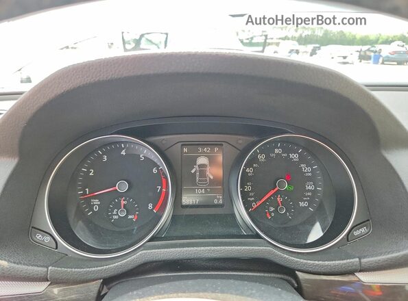 1VWBS7A39GC052480 2016 VOLKSWAGEN PASSAT Gray ხელსაწყოთა პანელის ხედი