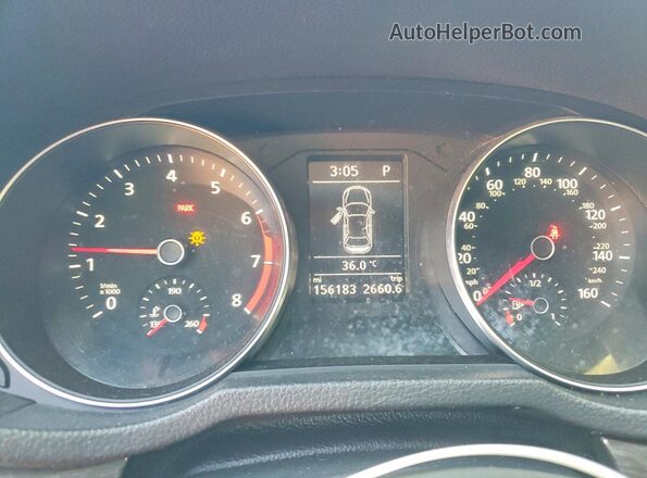 1VWBT7A31HC035672 2017 VOLKSWAGEN PASSAT Silver Instrument cluster view