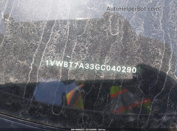 1VWBT7A33GC040290 2016 VOLKSWAGEN PASSAT Silver 