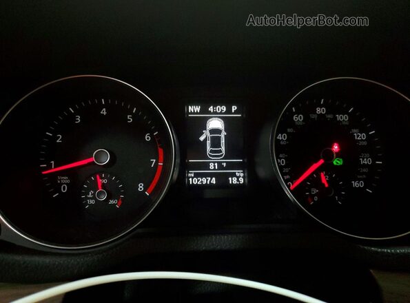1VWBT7A37HC069731 2017 VOLKSWAGEN PASSAT Black Instrument cluster view