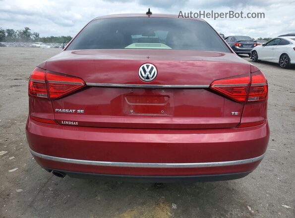1VWBT7A39GC070149 2016 VOLKSWAGEN PASSAT Red Rear view
