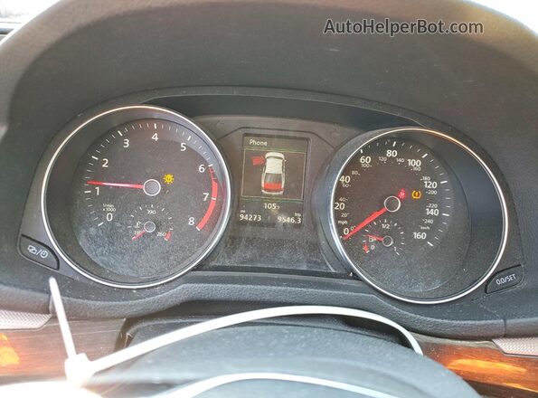 1VWCT7A34GC036592 2016 VOLKSWAGEN PASSAT Black Widok zestawu wskaźników