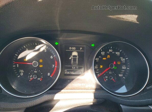 1VWDT7A31HC015687 2017 VOLKSWAGEN PASSAT Серый Вид щитка приборов