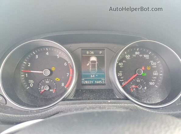 1VWDT7A31HC024647 2017 VOLKSWAGEN PASSAT White Instrument cluster view
