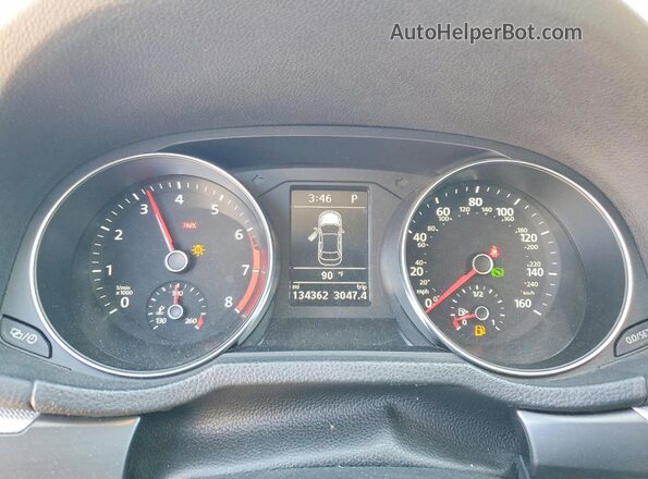 1VWDT7A33HC015383 2017 VOLKSWAGEN PASSAT Gray Widok zestawu wskaźników