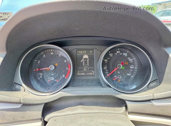 1VWDT7A34HC066407 2017 VOLKSWAGEN PASSAT Blue Вид щитка приладів