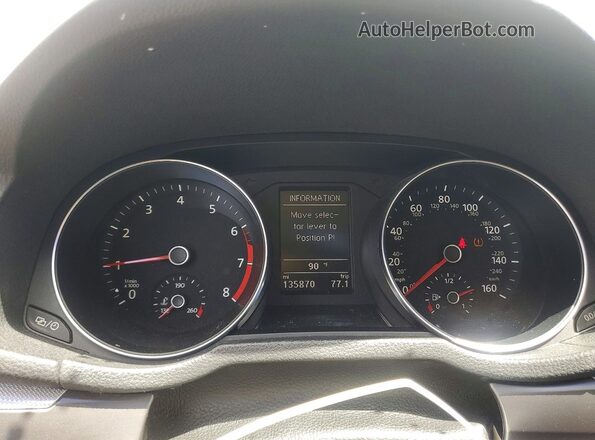 1VWDT7A36HC018925 2017 VOLKSWAGEN PASSAT White Instrument cluster view
