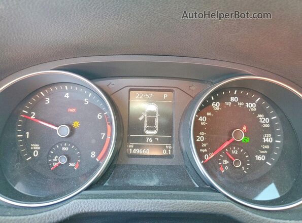 1VWDT7A36HC051651 2017 VOLKSWAGEN PASSAT Black ხელსაწყოთა პანელის ხედი