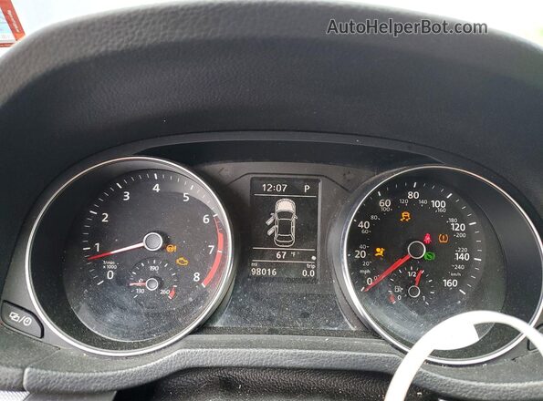 1VWDT7A39HC069223 2017 VOLKSWAGEN PASSAT Черный Вид щитка приборов