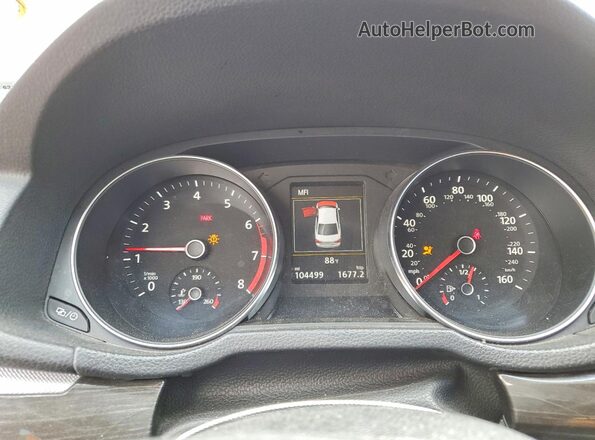 1VWGT7A33HC025800 2017 VOLKSWAGEN PASSAT Red Instrument cluster view