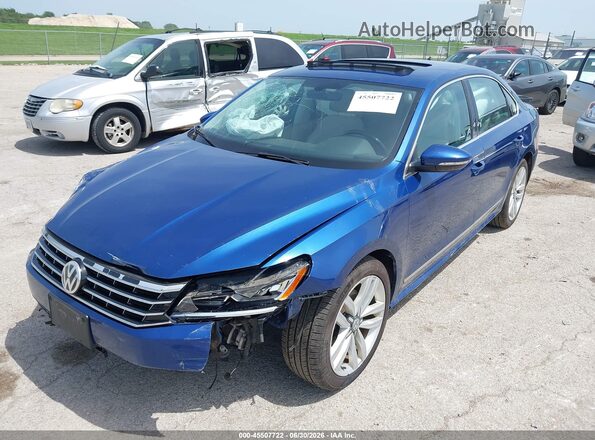 1VWGT7A34HC036367 2017 VOLKSWAGEN PASSAT Синий Передняя левая четверть