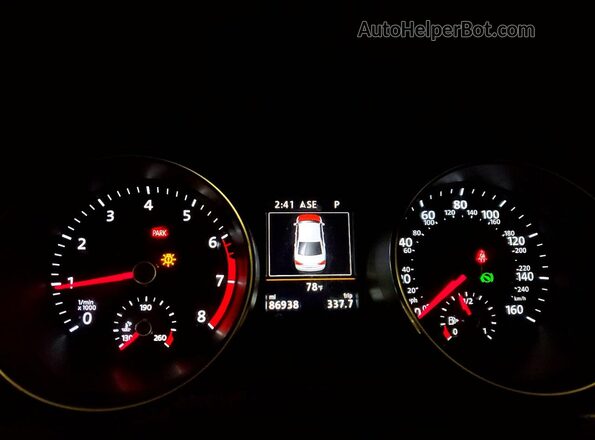 1VWGT7A36HC033969 2017 VOLKSWAGEN PASSAT Серебряный Вид щитка приборов