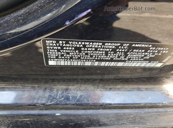 1VWHM7A38HC061774 2017 VOLKSWAGEN PASSAT Black Engine compartment view