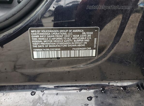 1VWMA7A38LC023896 2020 VOLKSWAGEN PASSAT Black Engine compartment view
