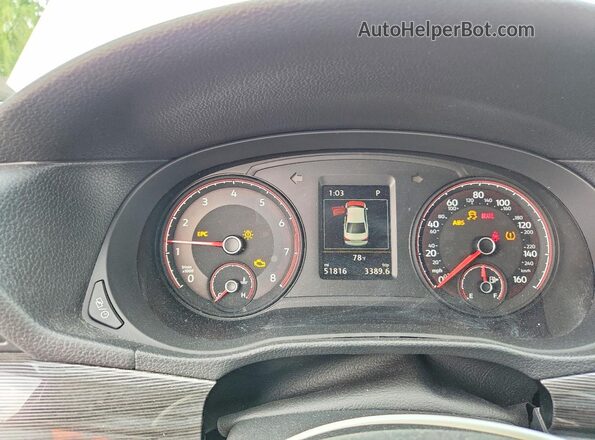 1VWMA7A38NC002517 2022 VOLKSWAGEN PASSAT White Widok zestawu wskaźników