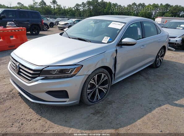 1VWSA7A30MC008351 2021 VOLKSWAGEN PASSAT Silver წინა მარცხენა ხედი სამი მეოთხედიდან