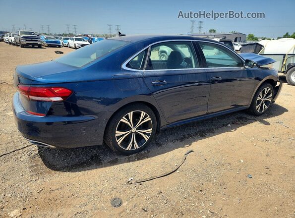 1VWSA7A33MC004097 2021 VOLKSWAGEN PASSAT Синий Задняя правая четверть