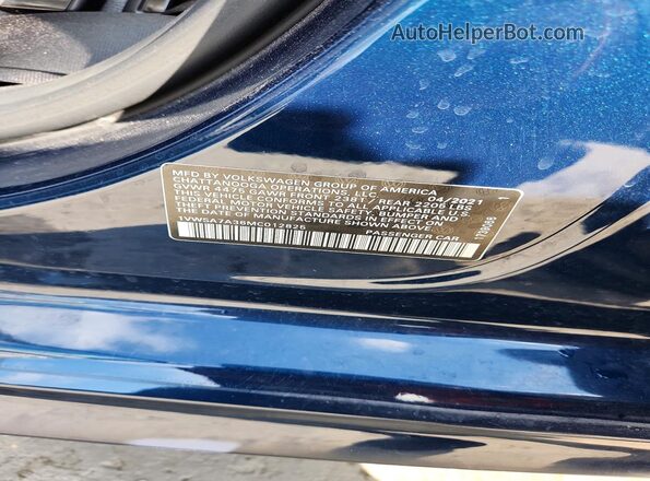 1VWSA7A36MC012825 2021 VOLKSWAGEN PASSAT Blue Engine compartment view