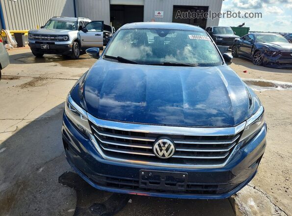 1VWSA7A36MC012825 2021 VOLKSWAGEN PASSAT Blue Front view