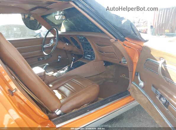 1Z37J3S400665     1973 CHEVROLET CORVETTE Orange Vista interior delantera