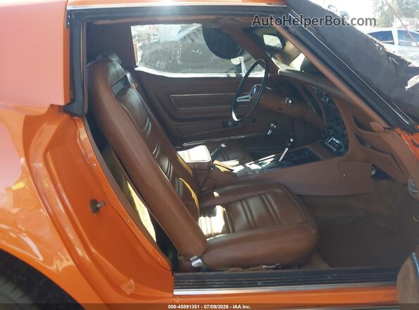 1Z37J3S400665     1973 CHEVROLET CORVETTE Orange Vista de la etiqueta del VIN