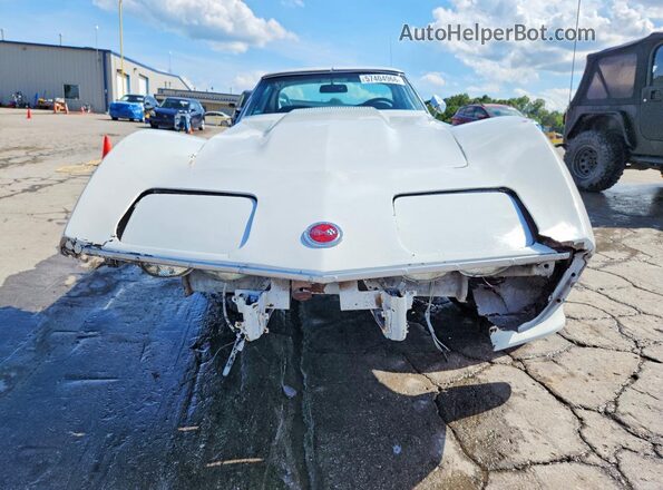 1Z37J3S400799 1973 CHEVROLET CORVETTE White Front view