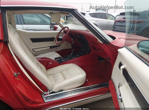 1Z37L7S425879     1977 CHEVROLET CORVETTE Красный Вид салона спереди