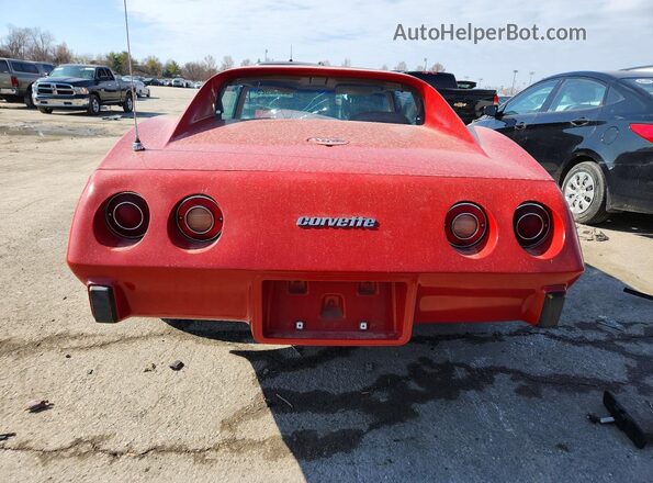 1Z37L7S438200 1977 CHEVROLET CORVETTE Red Հետևի տեսք