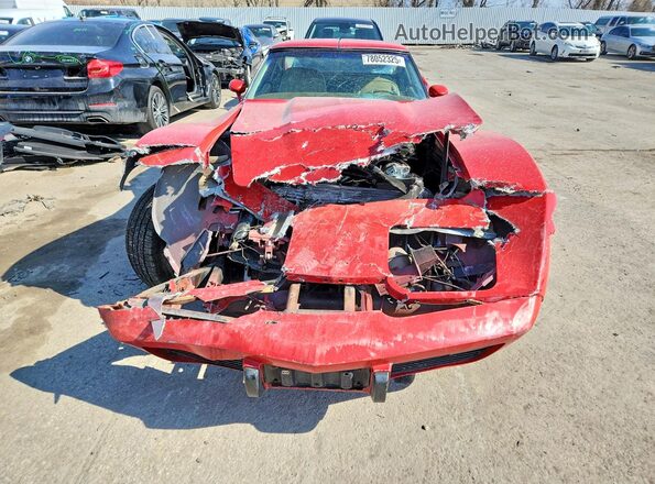 1Z37L7S438200 1977 CHEVROLET CORVETTE Red Դիմացի տեսք