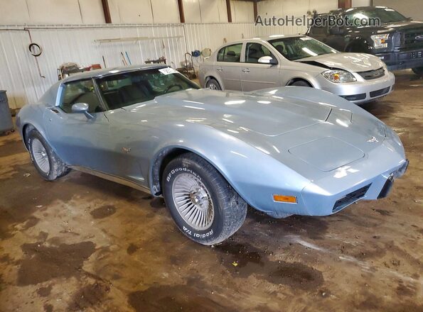 1Z37L7S444562 1977 CHEVROLET CORVETTE Blue Przód prawy