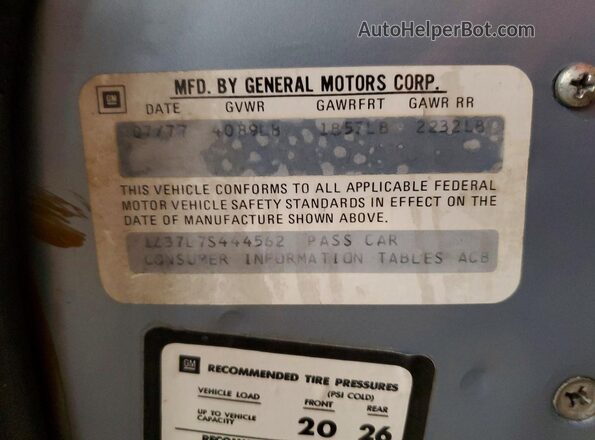 1Z37L7S444562 1977 CHEVROLET CORVETTE Blue Widok komory silnika