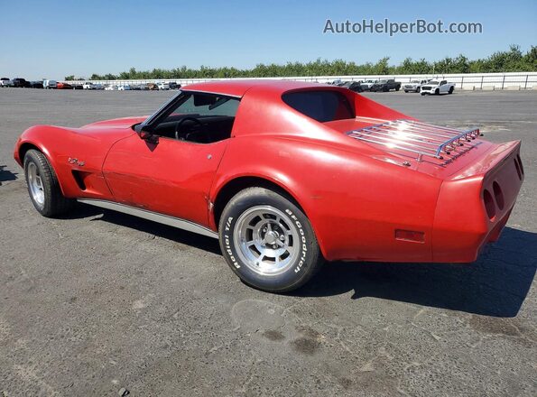 1Z37X6S437076 1976 CHEVROLET CORVETTE Red Rear left