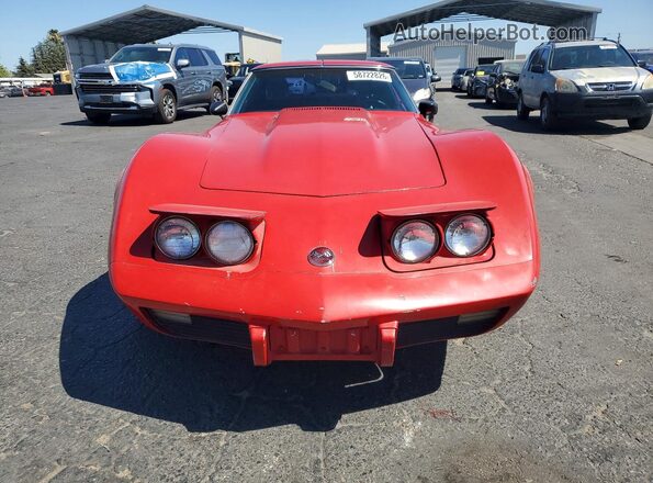 1Z37X6S437076 1976 CHEVROLET CORVETTE Red Front view