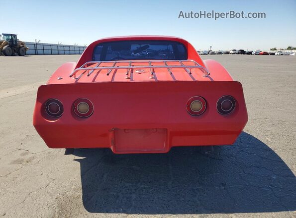 1Z37X6S437076 1976 CHEVROLET CORVETTE Red Rear seats view