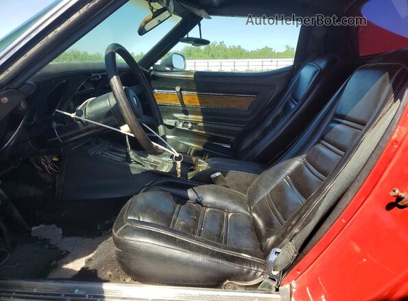 1Z37X6S437076 1976 CHEVROLET CORVETTE Red Front interior view