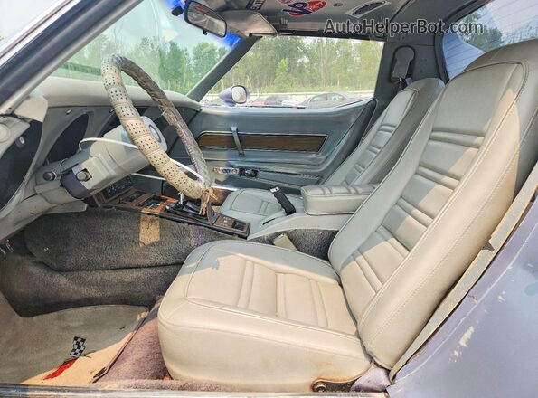 1Z37X7S424449 1977 CHEVROLET CORVETTE Blue Front interior view