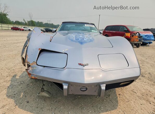 1Z37X7S424449 1977 CHEVROLET CORVETTE Blue Front view