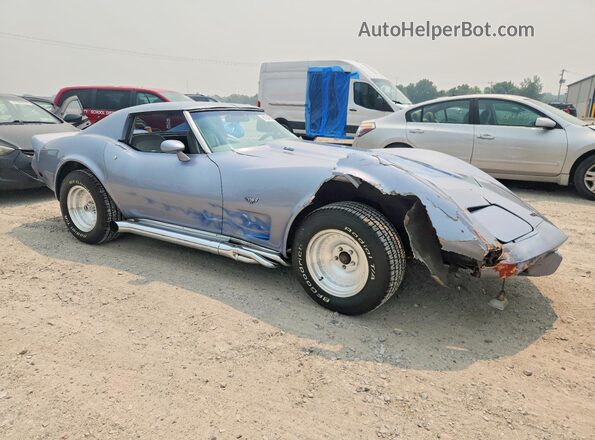1Z37X7S424449 1977 CHEVROLET CORVETTE Blue Front right