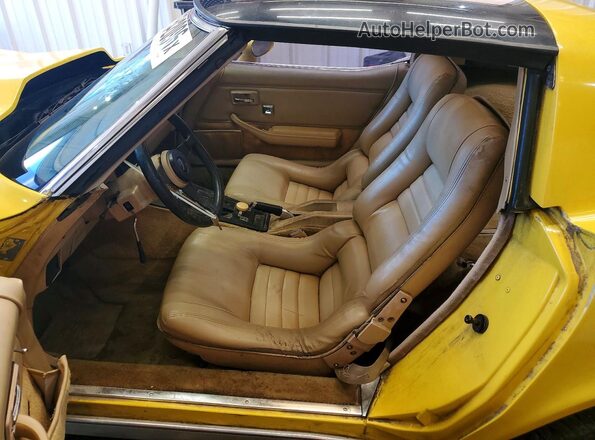 1Z8789S403228 1979 CHEVROLET CORVETTE Yellow Вид салону спереду