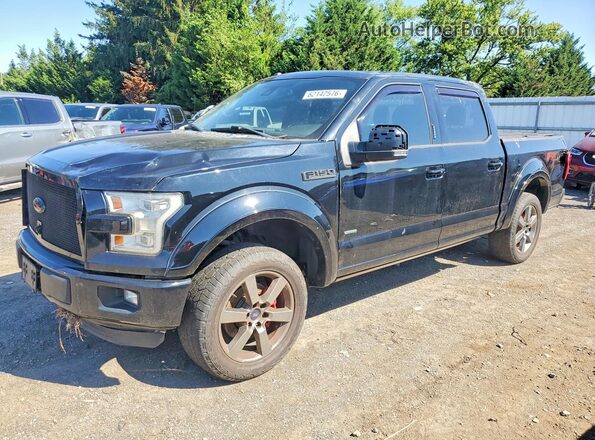1FTEW1EG2GFC56163 2016 FORD F150 Black Tył lewy