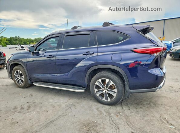 5TDHZRBH4LS041670 2020 TOYOTA HIGHLANDER Blue Задня права чверть