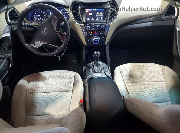 5NMZU3LB0HH008654 2017 HYUNDAI SANTA Black ხელსაწყოთა პანელის ხედი