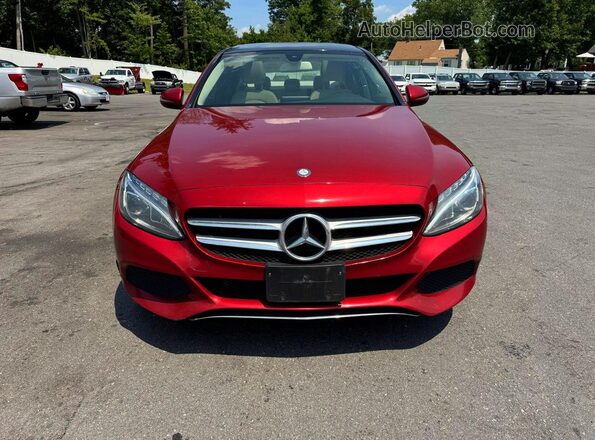 55SWF4KB7HU179485 2017 MERCEDES-BENZ C Red Vista trasera