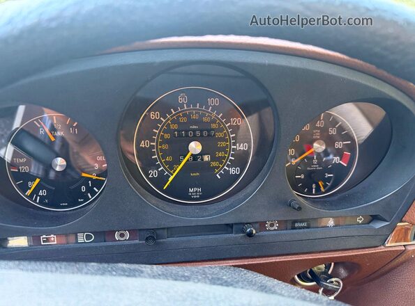 10702212007398 1979 MERCEDES-BENZ 280 Белый Вид щитка приборов