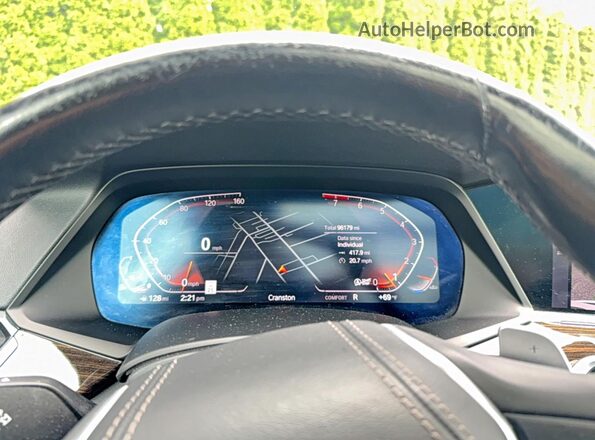 5UXCR6C55KLL61916 2019 BMW X5 White ხელსაწყოთა პანელის ხედი