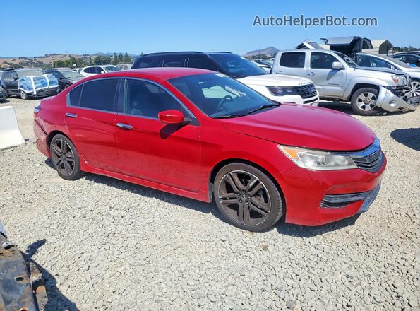 1HGCR2F17HA135949 2017 HONDA ACCORD Красный Вид спереди
